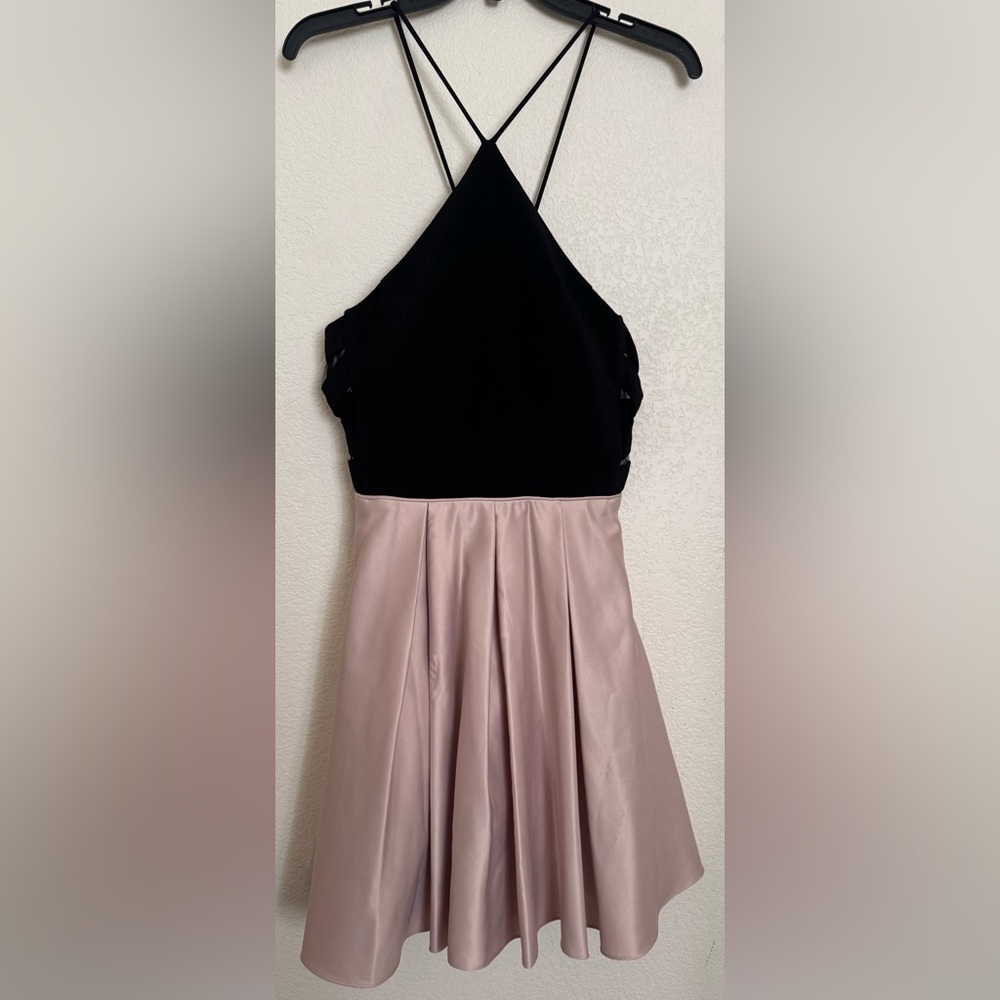 Elegant Black and Pink Dress